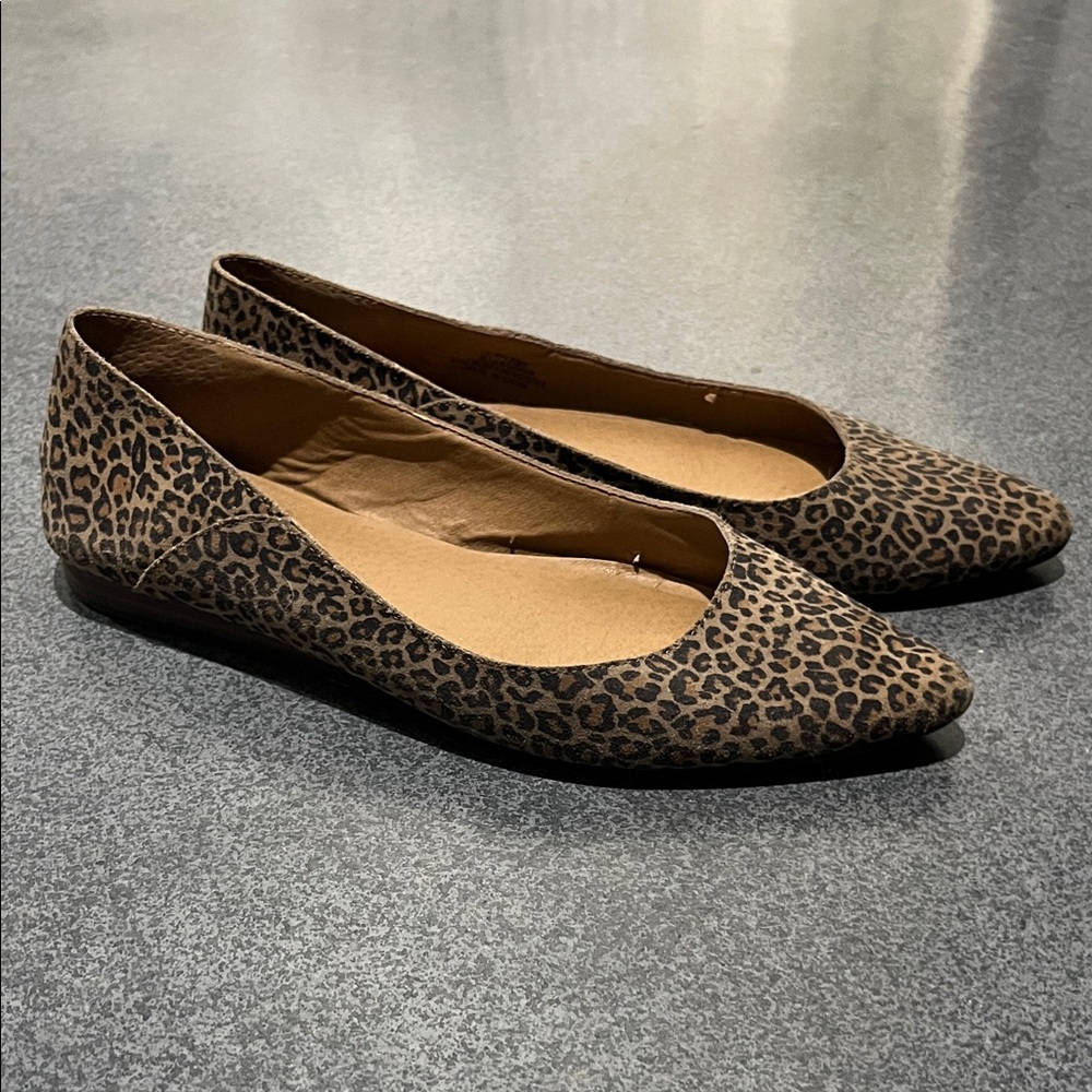 Lucky Brand Brown Leopard Flats
